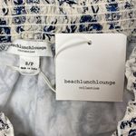 Beach Lunch Lounge Blue & White Floral Butterfly Wings Print Mini Skirt NEW S Photo 2