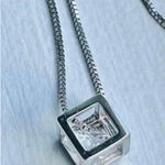 Nordstrom 925 Floating Diamond Necklace Photo 1