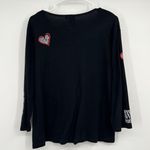 Jess Jane Top Womens XL Black Red Hearts Zebras Safari Bedazzled Embellished Y2k Photo 4