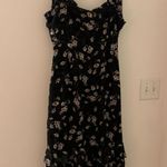 Lulus  ankle length black dress with floral detail size M Photo 0