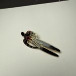 Laurel Burch Shaman Brooch Pin Gold Tone Black Red Enamel Tribal Photo 4