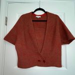 Nordstrom Collection Button Front Wrap Short Sleeve Ribbed Cashmere Sweater Top Photo 0