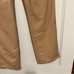 ZARA Beige Faux Leather Pants Straight Leg Midrise Size 2 NWT Photo 1