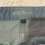 Wild Fable Denim Skirt Patch Work Color Block W Pockets Blue sz 8 Photo 2