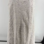 Soft Surroundings  Dress Madelyn Lace White Women Size 14 Lined Sharkbite Hem Photo 0