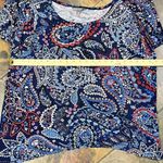 Sharagano Paisley Floral Blouse XL Photo 5