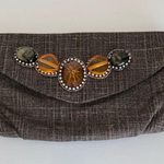 Chico's Chico’s Embellished Linen Foldover Clutch bag Photo 8