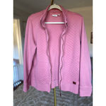 L.L.Bean Pink Quilted Jacket Gold Full-Zip Granola Classic Hiking Preppy Cozy L Photo 9