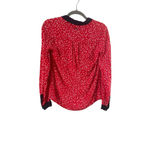 Maeve Women's  Red Polka Dot Button Down Shirt Size 2 Photo 10