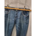 Liuces Jeans Womens Size 18 Slim Fit Rhinestones Embellish Rise Western Cowgirl Blue Photo 4