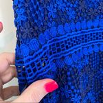 Sandro  Bella Blue Egyptian Lace Sheath Dress Photo 9