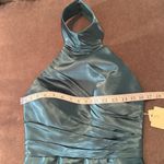 Women’s Green Full Length Halter Neck Mermaid Prom Dress Corset Back Size 2 NWT Photo 9