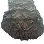 J.Crew Black Ruffle-Trim Ruched Bandeau One-Piece Dress Swimsuit Size 12 Photo 3