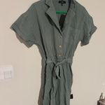 Lulus NWT  Relaxed Life Sage Green Short Sleeve Jogger Jumpsuit XS Photo 8