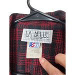 Vintage La Belle 80s 90s Red Black Plaid Blazer Size 7 Photo 4