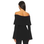 House of Harlow 1960 Akari Off Shoulder Sweater in Black X Photo 1