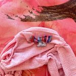 urban outfitters rose pink cinch embroidered open back crop top Photo 7