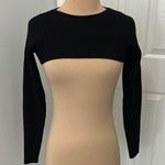 Hatch Black Ribbed Shoulder Sweater Shrug Size undefined Photo 0