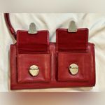 wilson's leather  Red Zipper Close Wallet with Silver hardware Photo 3