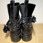 Proenza Schouler Biker Boots Moto Ankle Shaft Braided Block Heel Black 8.5 Photo 3