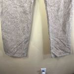 Ann Taylor  Women's Size 8 Beige‎ Paisley Wide Leg Corduroy Pants Career Street Photo 3