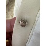 Metropolis Arabesque Quilted Jacket Women's White Full Zip Snap Accents Size 6 Photo 5