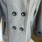 Croft & Barrow fully lined gray Peacoat with faux leather trim Photo 11