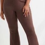 Aerie Brown Ribbed Flared Leggings Photo 0