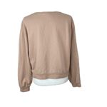 ZARA  Women Sweatshirt beigh Peach with rhinestones Size M Photo 2