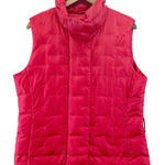 Talbots Womens L Goose Down Vest Quilted Puffer Zip Front Stand Up Collar Photo 0