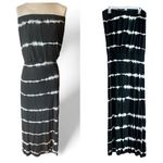 Elan Strapless black and white tie dye dress Photo 1