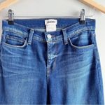 L'Agence L’Agence Mid-Rise Cropped Tapered Leg Distressed Jeans in Blue Denim, Size 24 Photo 1