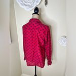 J.Crew NTM: Red & Navy Blue Bow Print Silk Blend Blouse Size 12 Photo 13