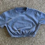 Lululemon  Athletica Blue Short Sleeve Crop Top Photo 0