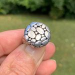 Trendy Sterling Silver Women's Ring with Ornate Band Photo 0