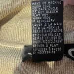 J.A.C. Gold Metallic Cowl Neck Sweater Vintage 3/4 Sleeves Holiday Demure Classy Size L Photo 4