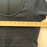 Marine layer  Lexi Rib Black Blue Striped Short Sleeve Midi T-Shirt Dress Size XL Photo 11