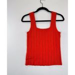 Reiss Womens Top Red Dory Stitch Interest Square Neck Vest Tank Stretch Small Photo 7