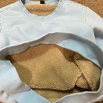 Sky Blue Women's Sherpa Lined Crewneck Sweatshirt Size Small Photo 4