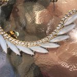 Women's Light Blue and Silver Leaf Climber Earrings Photo 1