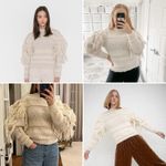 Ulla Johnson Delma Fringe Pullover Sweater Cream Ivory Tassel Knit Size P / XS Photo 9