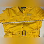 COOGI  Women’s Shirtdress Belted Trench Style Studded
Embellished Yellow Size XL Photo 14