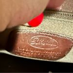 Brighton  VINTAGE DARK BROWN CROC STYLE HEART CHARM BUCKLE HANDBAG Photo 4