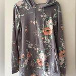 Gray Floral Hoodie Photo 0