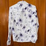 Shyanne  White and Purple Floral Shirt Photo 3
