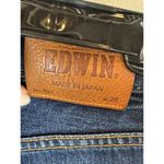 Edwin Jeans Women 29 Blue Medium Wash Distressed Japanese Denim Straight Leg 402 Photo 6