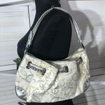 Bebe Vintage Y2K Logo Faux Fur Leather Shoulder Bag OS Photo 3