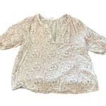 Melrose and Market  women's size small v-neck light weight cream blouse Photo 0