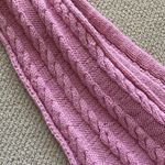 Handmade Knit Scarf Pink Rope Pattern EUC 52.5” x 9.5” Photo 1