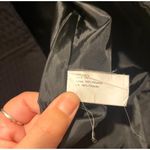 Gallery  Womens Quilted Black Trench Coat Button-Front Size L Photo 9